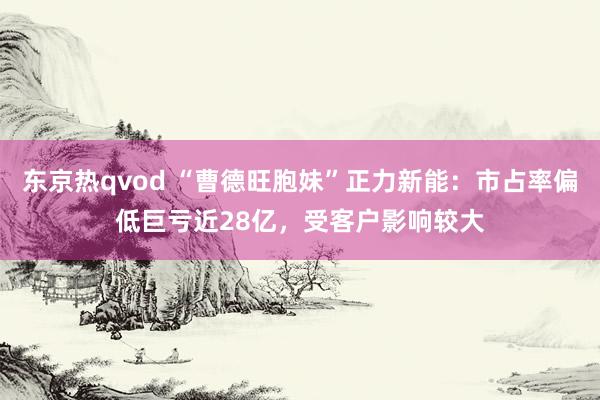 东京热qvod “曹德旺胞妹”正力新能：市占率偏低巨亏近28亿，受客户影响较大