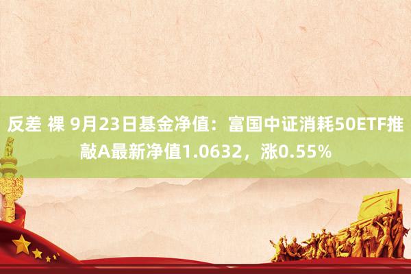 反差 裸 9月23日基金净值：富国中证消耗50ETF推敲A最新净值1.0632，涨0.55%