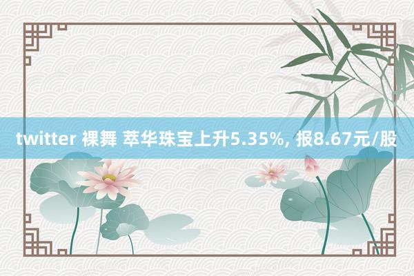 twitter 裸舞 萃华珠宝上升5.35%， 报8.67元/股