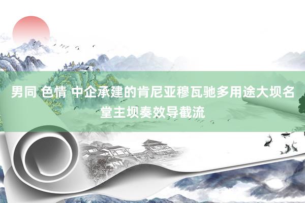 男同 色情 中企承建的肯尼亚穆瓦驰多用途大坝名堂主坝奏效导截流