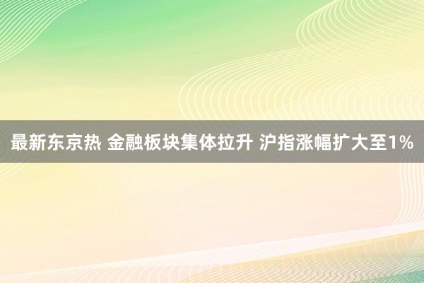 最新东京热 金融板块集体拉升 沪指涨幅扩大至1%