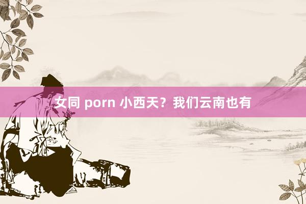 女同 porn 小西天？我们云南也有