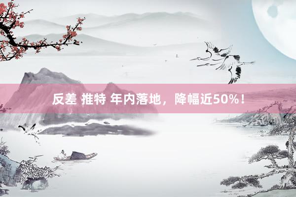 反差 推特 年内落地，降幅近50%！