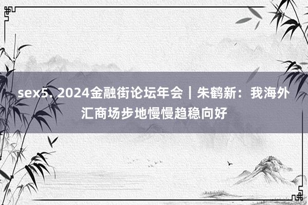 sex5. 2024金融街论坛年会｜朱鹤新：我海外汇商场步地慢慢趋稳向好