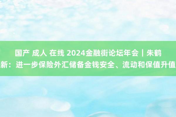 国产 成人 在线 2024金融街论坛年会｜朱鹤新：进一步保险外汇储备金钱安全、流动和保值升值