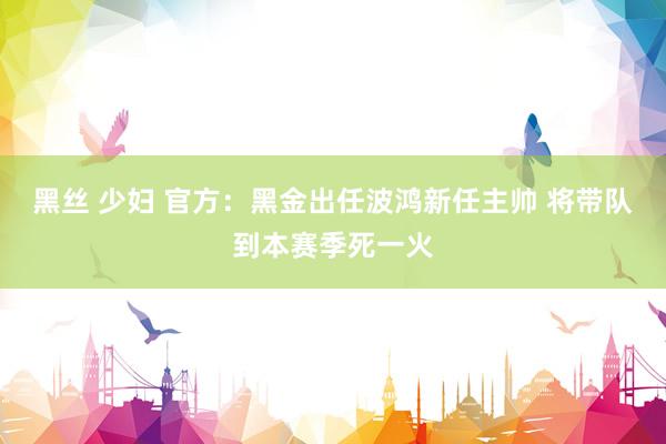 黑丝 少妇 官方：黑金出任波鸿新任主帅 将带队到本赛季死一火